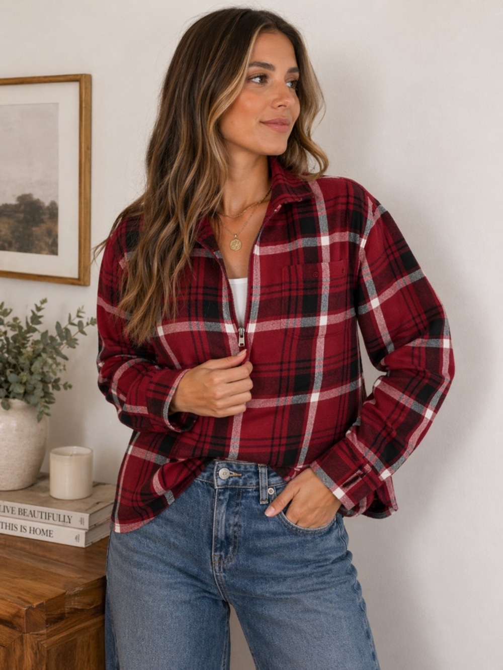 🔥 Cozy Chic Plaid Shacket – Fall Must-Have! 🔥
